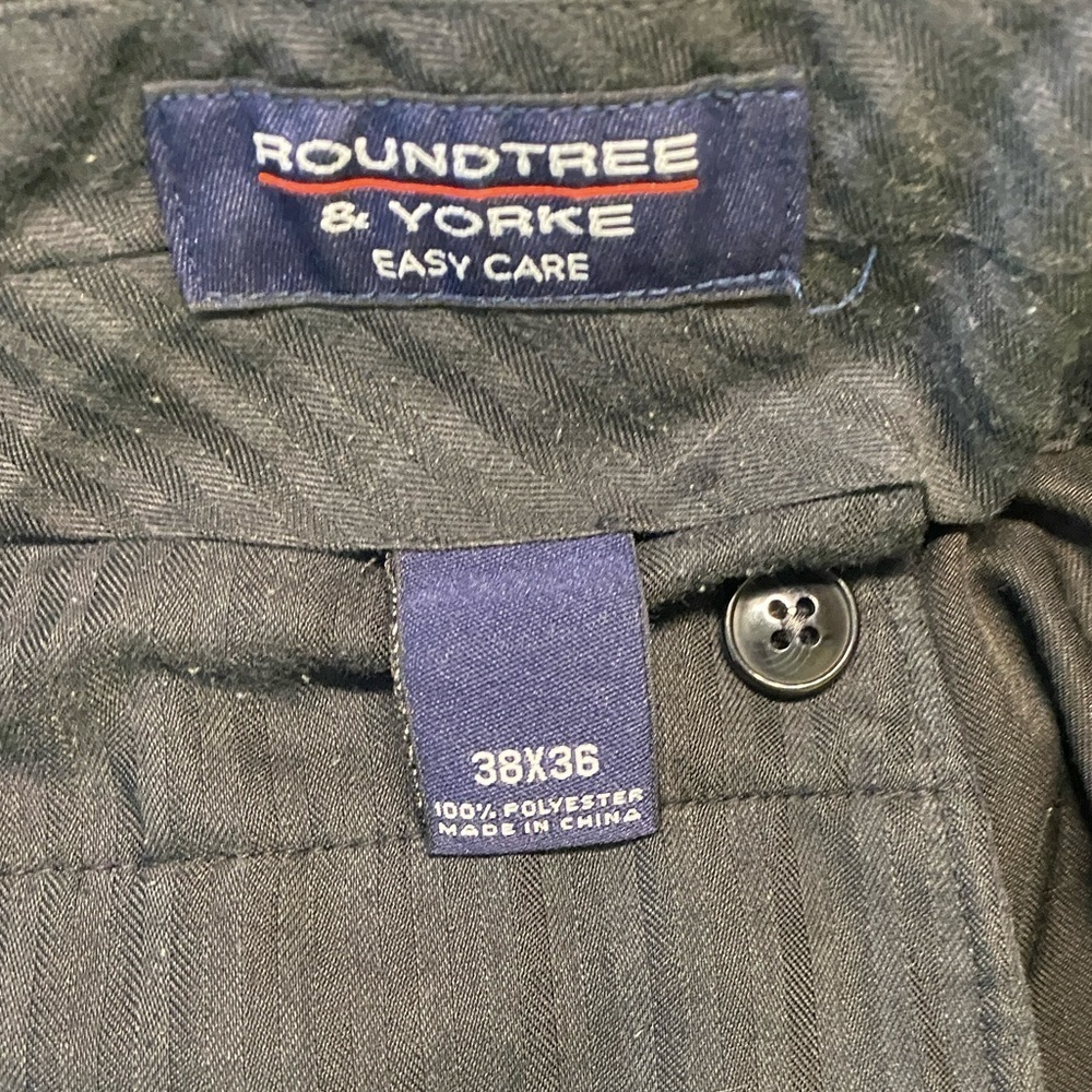 Roundtree & Yorke Straight Leg Dress Pants (Size:38x36, Color:Black) - Picture 3 of 5